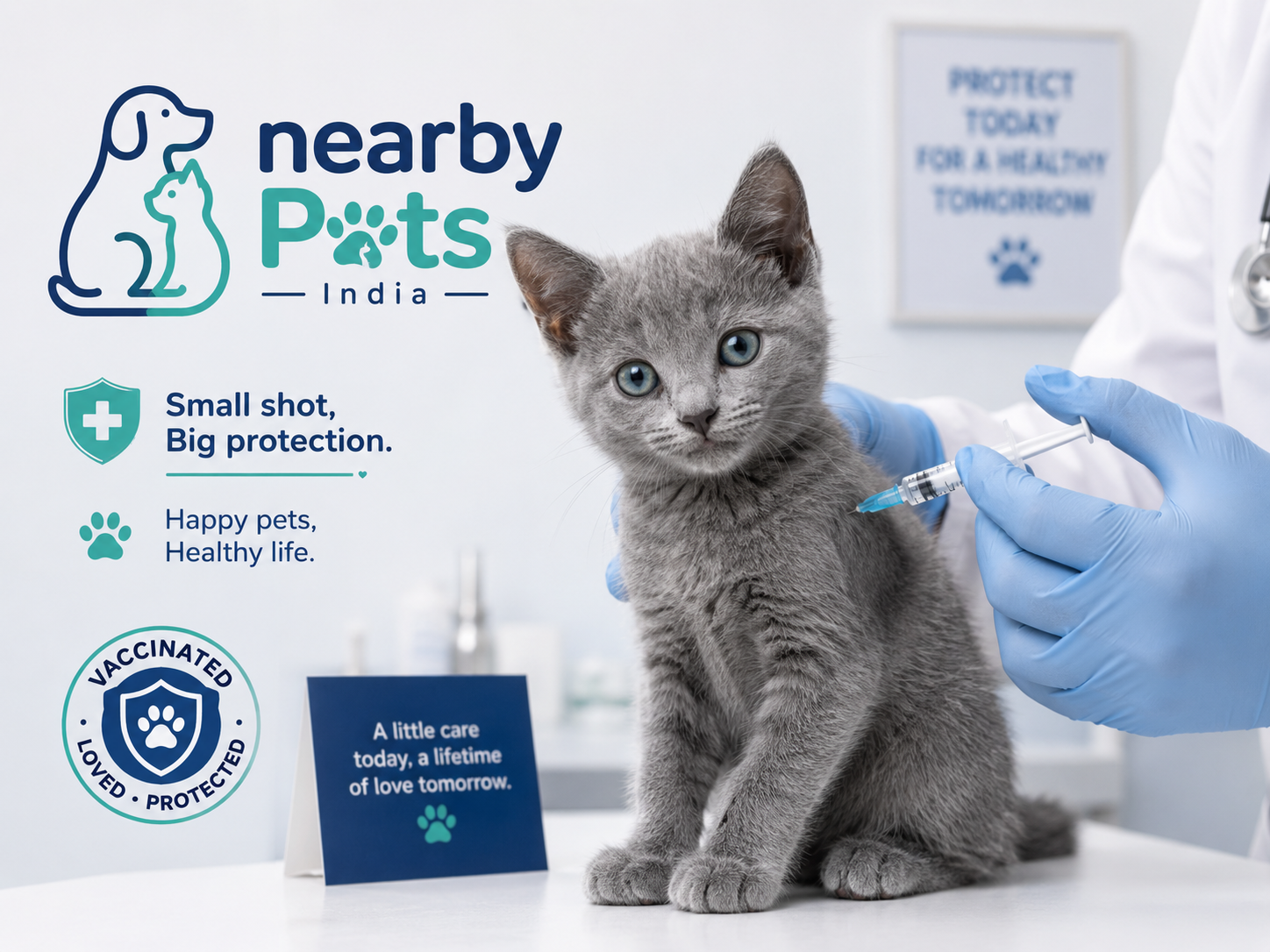 Russian Blue Kitten vaccination schedule India